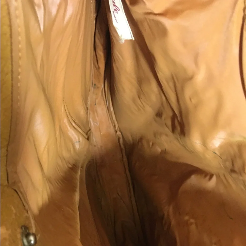 Vintage Le Jule Korean Tan Mustard Leather Shoulder Bag - Picture 14 of 16